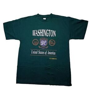Washington DC T-Shirt Sz Large 50/50 BULTI Tag Made in USA 90s Y2K Vtg